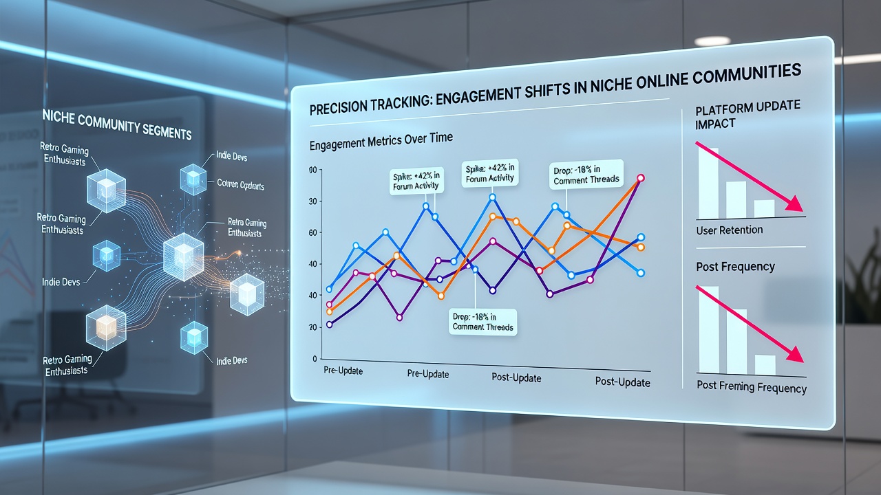 Graph showing engagement recovery curves across multiple niche communities following the October 2026 platform adjustments